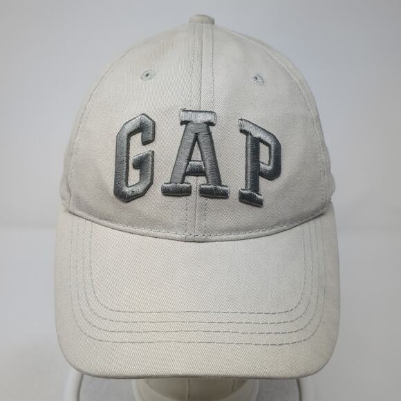 Gap Spell Out Fitted Hat Gray One Size Embroidered Vent Holes 6 Panel - Picture 2 of 11